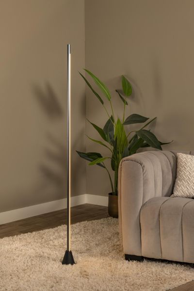 Lucide EQUINOX - Floor lamp - LED Dim. - CCT - 1x26W 2700K/4000K - Hand Wave Sensor - Grey iron - Vibes